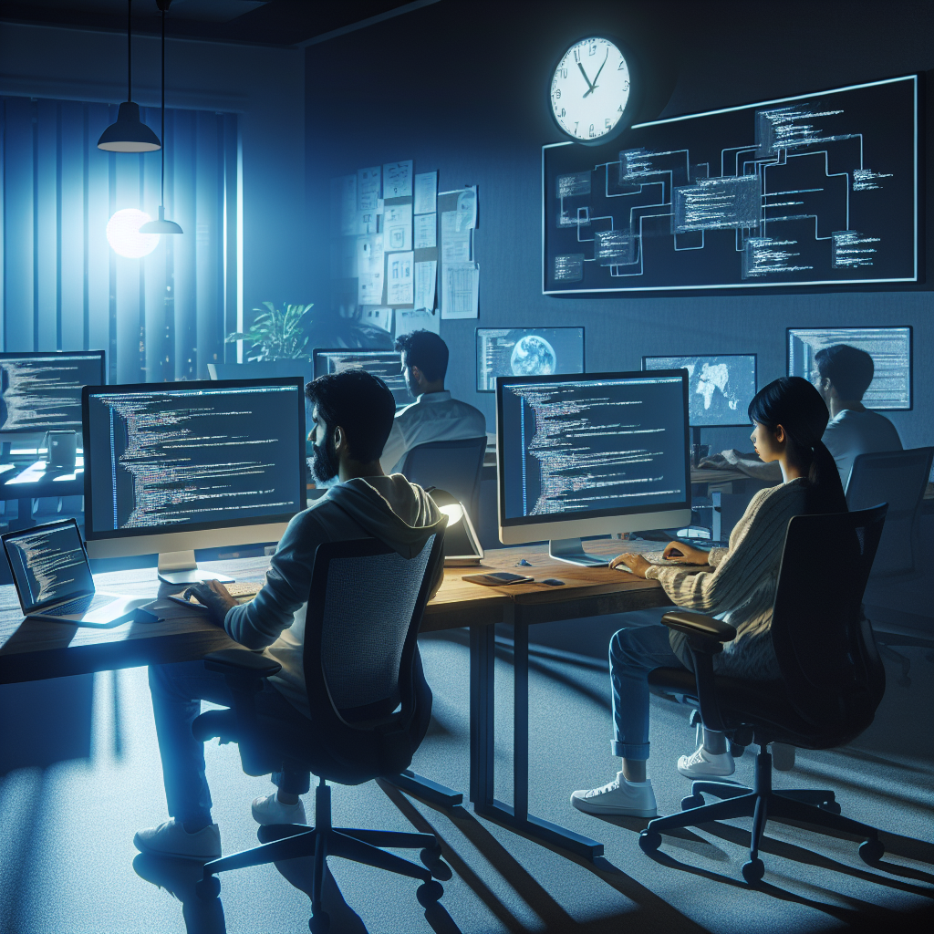 people sitting at desks with computers