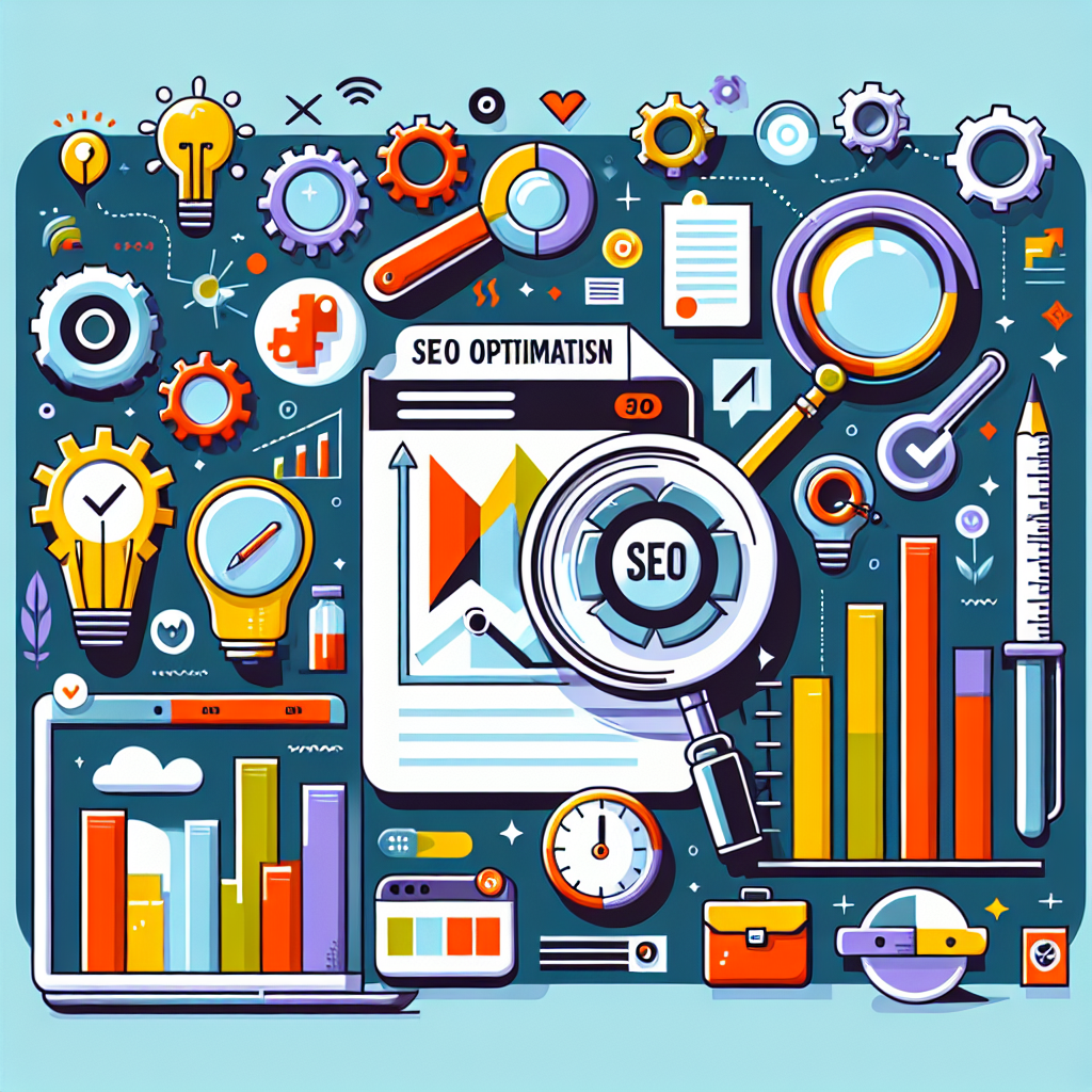 a colorful illustration of a seo optimization